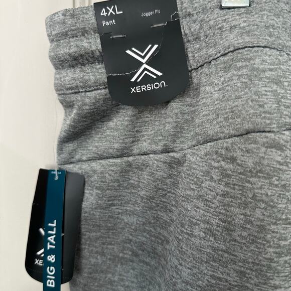 Xersion Pants Mens 4XL Big & Tall Jogger Fit Heather Gray Quick Dri Straight Leg - Picture 5 of 7